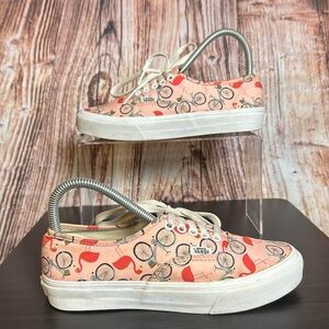 Vans Dohney Flamingo Bicycle Low Top Sneakers Womens Sz 6